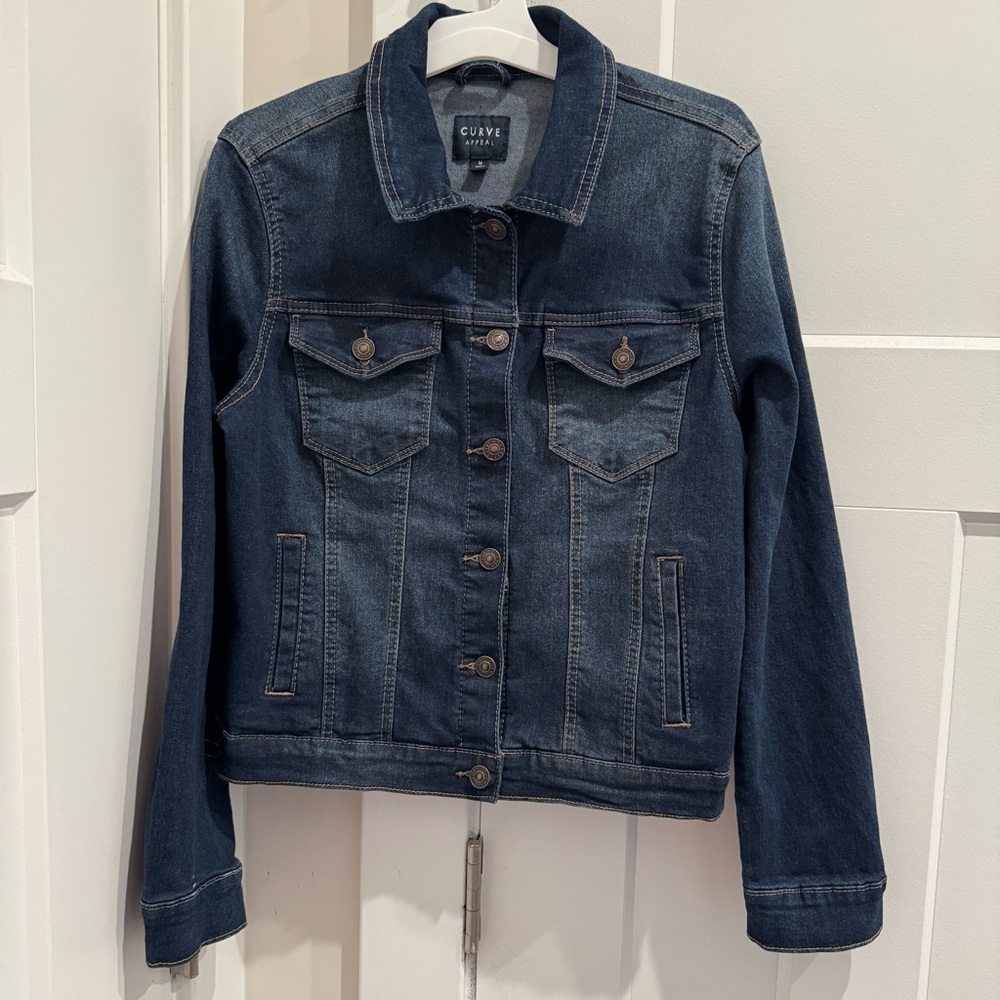 Curve Appeal Women's Denim Blue Jean Jacket Size Medium